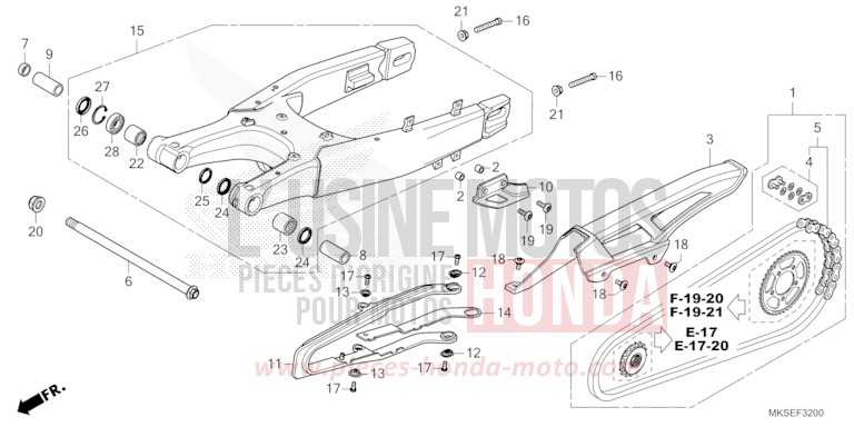 SCHWINGE von Africa Twin Mechanik MAT BALLISTIC BLACK METALLIC (NHA86) von 2021